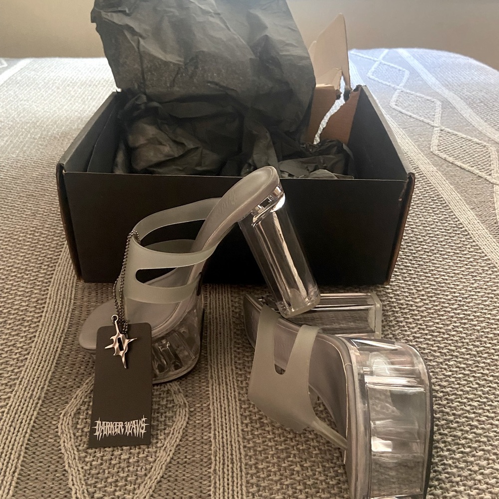Dolls Kill Clear Heels - Size 6(Never Worn)